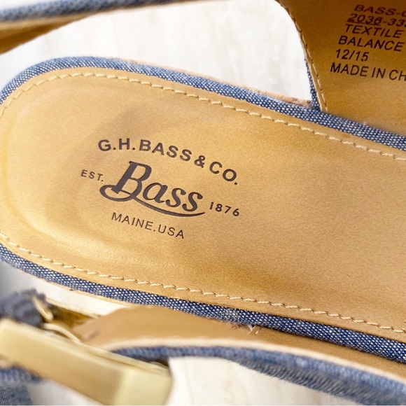 Bass Christy Denim Wedges Sandals Size 6.5 - Picture 10 of 13